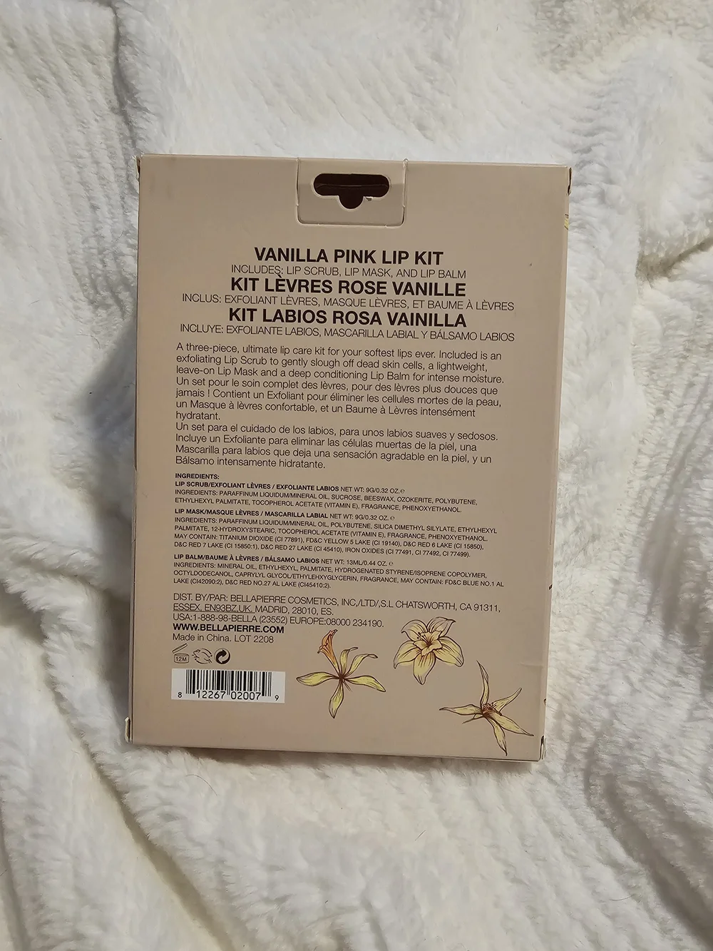 Bellapierre Cosmetics Vanilla Pink Lip Care Kit – NIB
